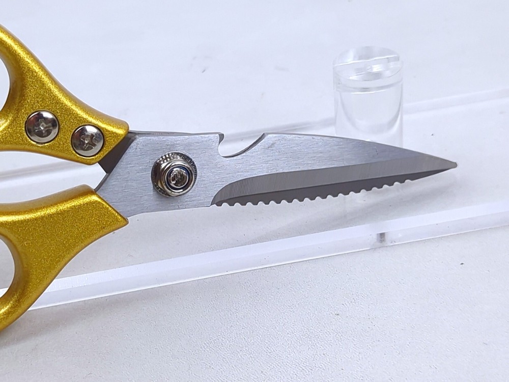 Multi-Function KITCHEN SCISSORS/SHEARS, Heavy Duty, JUMBO Size, GOLD Handle, SK5