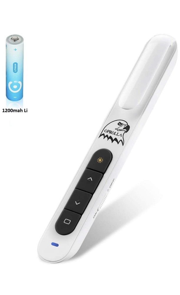 Presentation Clicker with Laser Pointer, Volume Control Wireless Presenter