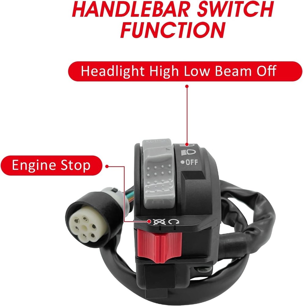 Control Switch Stop Kill Off Headlight Light for Banshee 350 1987-1994, OEM 2G