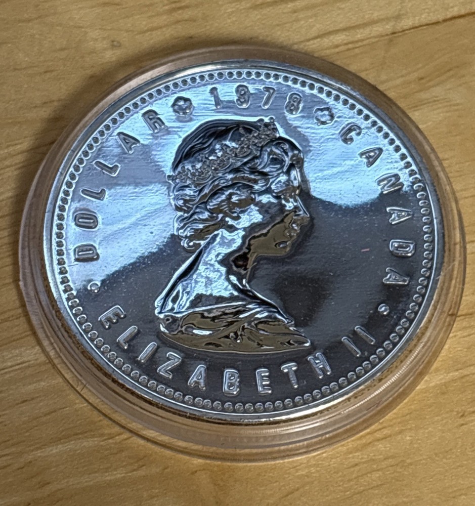 1978 Canada Silver Dollar Commonwealth Games Commemorative in Case