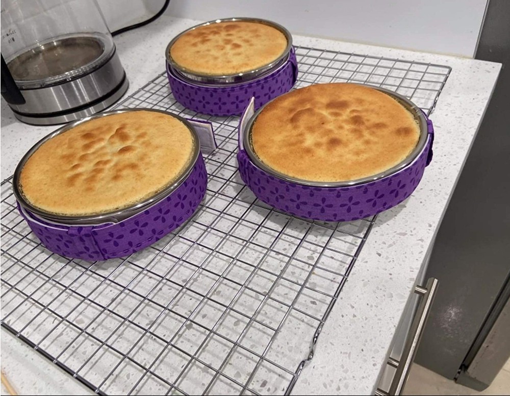 4-Piece Bake Even Strips, Super Absorbent Thick Cake Pan Dampen Strips, Keeps