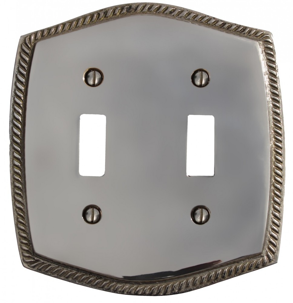 Toggle Switch Plate Chrome-Plated Solid Brass Finish Renovators Supply