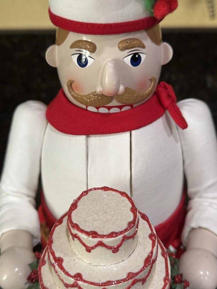 Nutcracker Village 2005 Wooden BAKER Nutcracker 14” tall. No Box