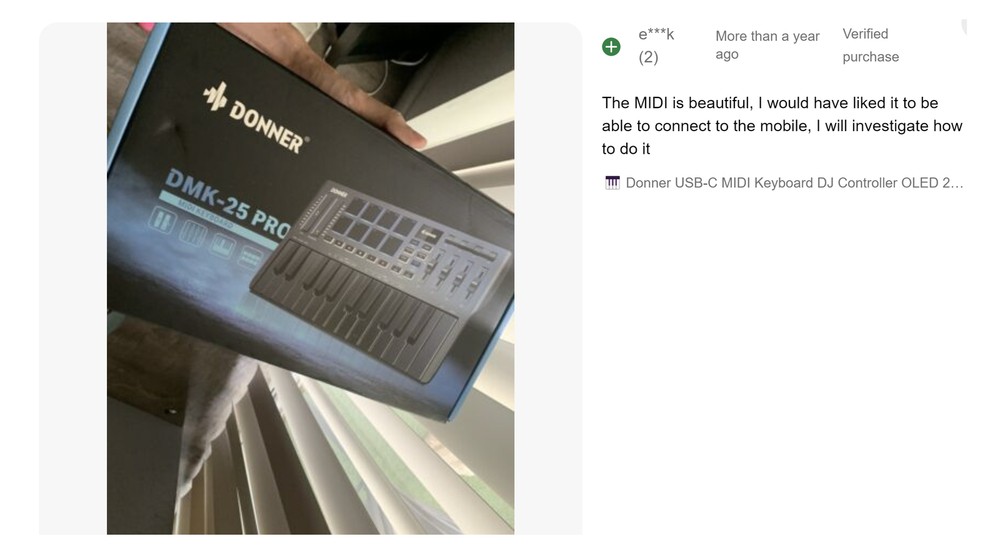 Donner USB-C MIDI Keyboard Controller, 25 Key With DAW Software DMK 25 Pro Black