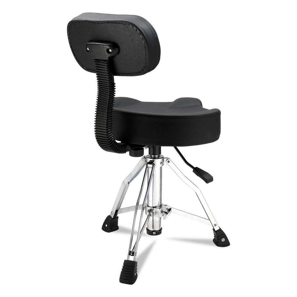 Adjustable Black Drum Stool with Hydraulic Function By Shoulder Strap