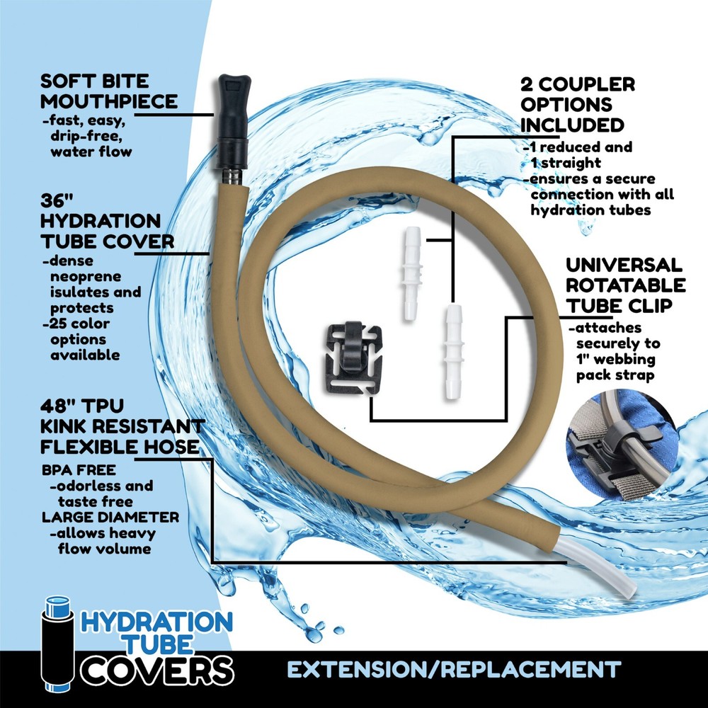 Hydration Pack Water Bladder Drink Tube Replacement or Extension Kit