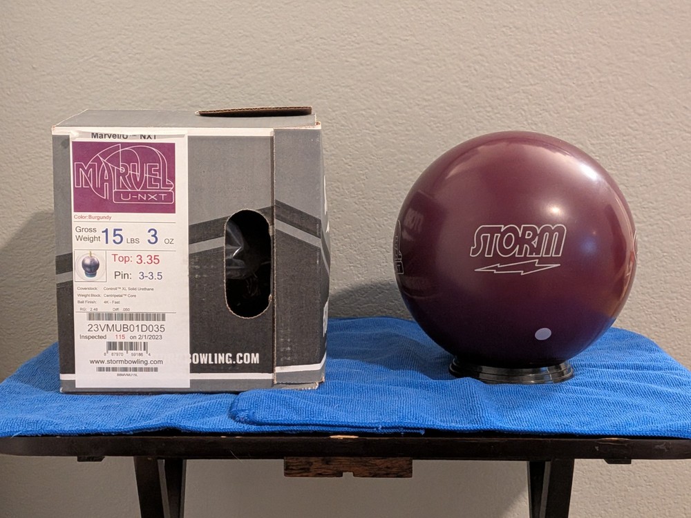 Storm Marvel U-NXT 15lb NEW Bowling Ball NIB Solid Urethane Undrilled