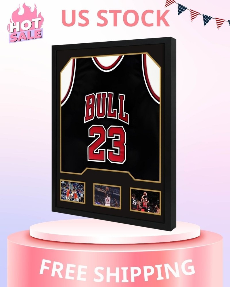 Jersey Frame Display Case - Large Wooden Shadow Box with Tempered Glass