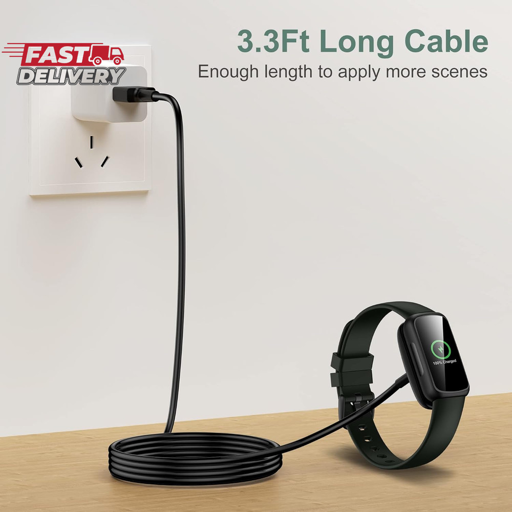 Charger Cable Replacement for Fitbit Inspire 3 (2 Pack/3.3Ft)