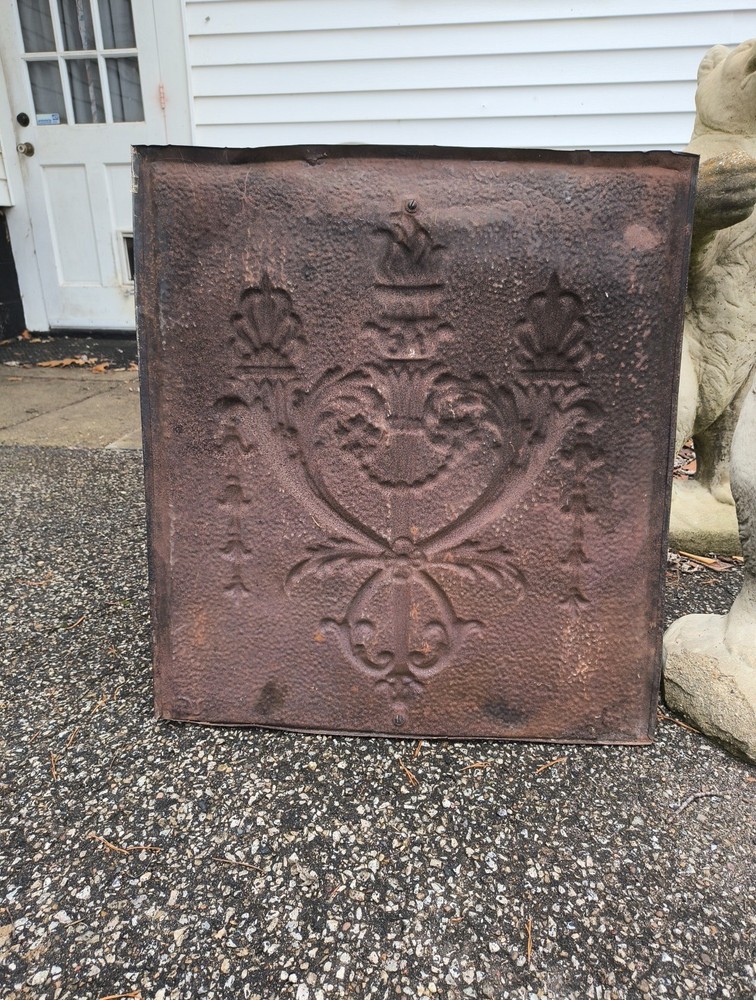 Antique Tin Fireplace Cover