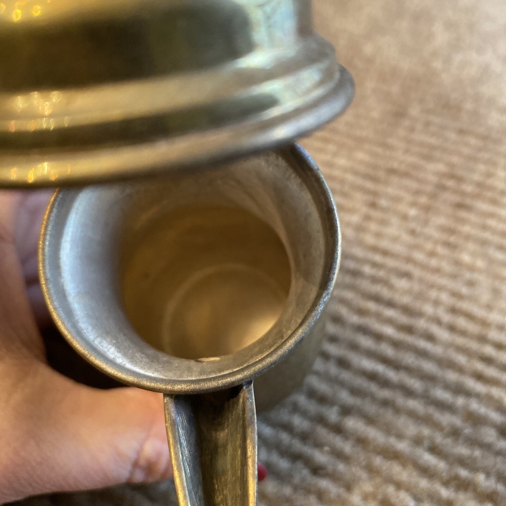 vintage saudi arabia hinged coffee tea pot 6”
