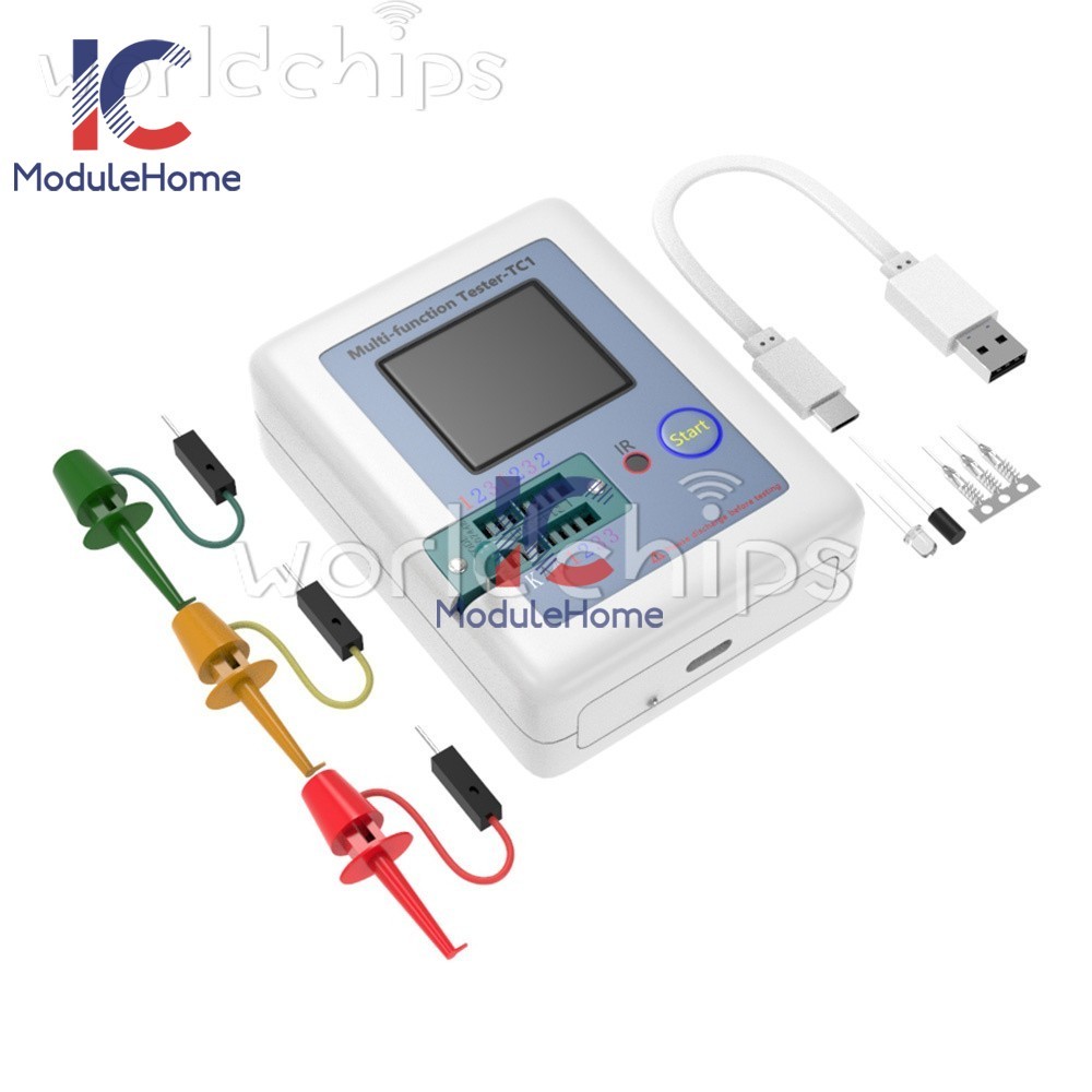 LCR-TC1 1.8" TFT LCD Transistor Tester Diode Triode Capacitor Resistor Meter U-S