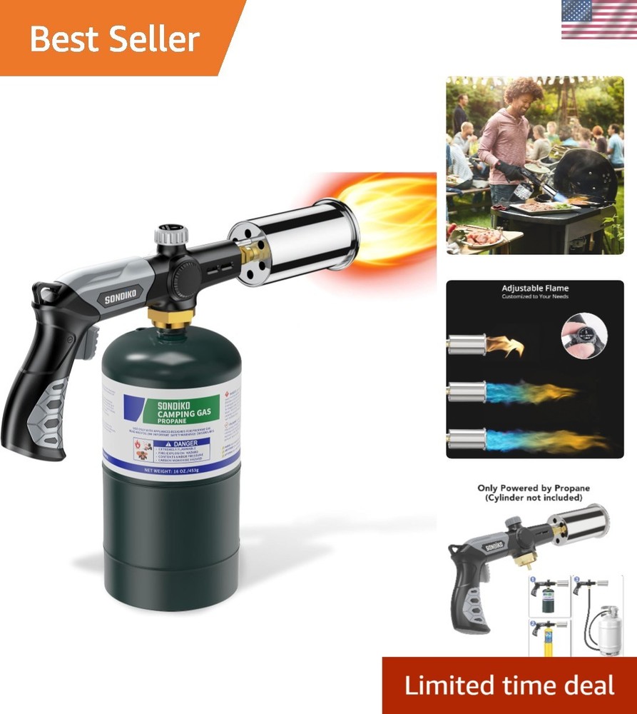 Powerful Adjustable Flame Cooking Torch L8010 for Gourmet Grilling & Searing