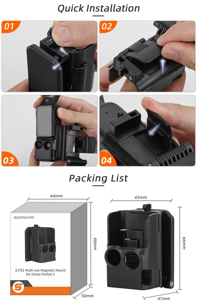 For DJI OSMO Pocket 3 Camera Magnetic Mount Base Multifunctional Desktop Bracket