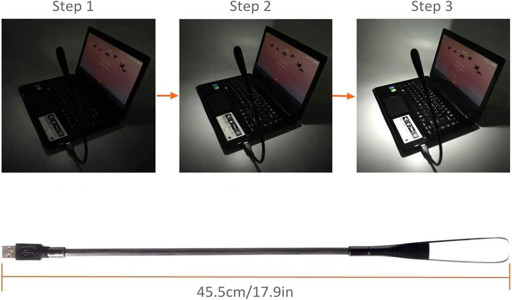 Dimmable USB Lamp, Flexible Keyboard Light, Mini USB Light for Laptop (14-Led-Be