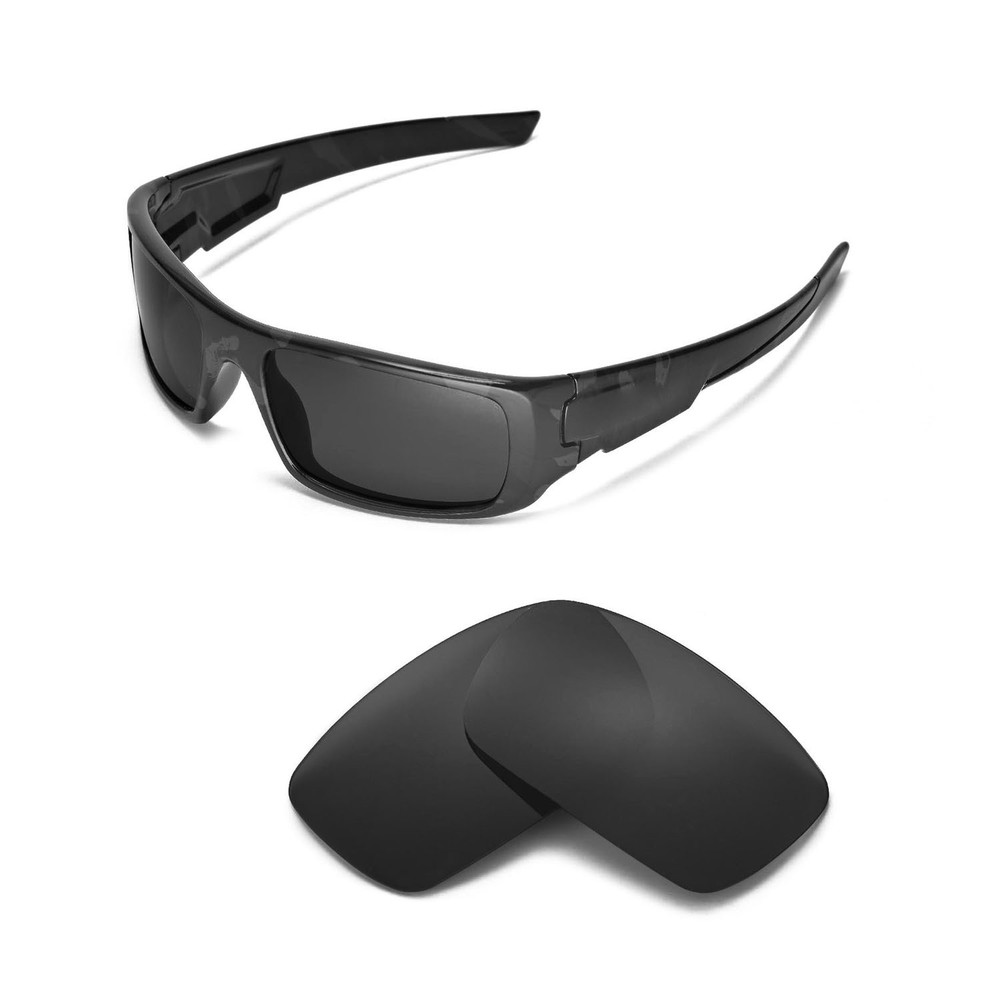 Walleva Polarized Black Replacement Lenses For Oakley Crankshaft Sunglasses