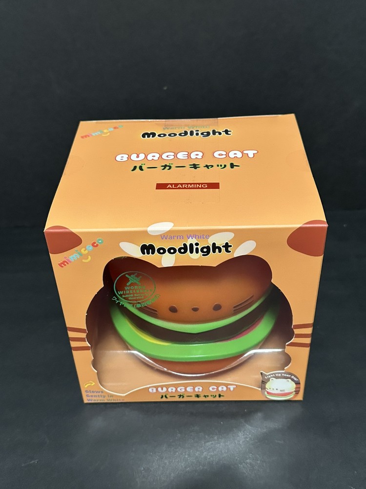Mimicoco Warm White Moodlight Burger Cat - Brand New!