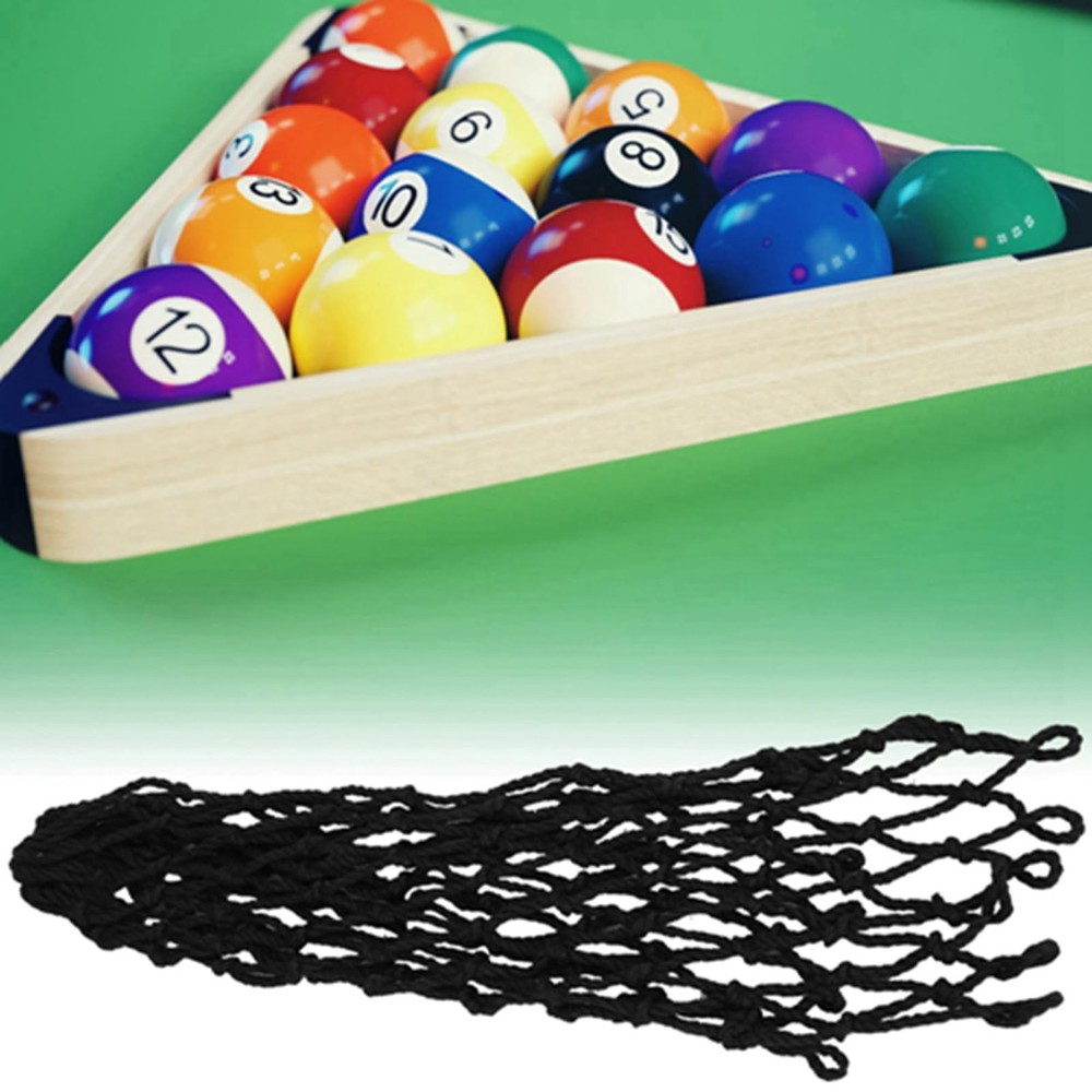 6 PCS Black Pool Table Net Pockets Billiards Accessories Replacement