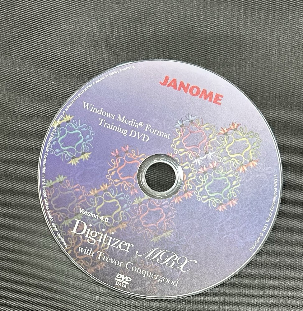 Digitizer MBX Training DVD For Janome Version 4.0