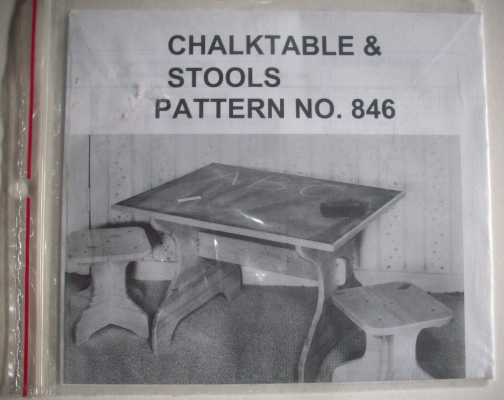 Child's Chalktable & Stools U-Bilt Woodworking Pattern
