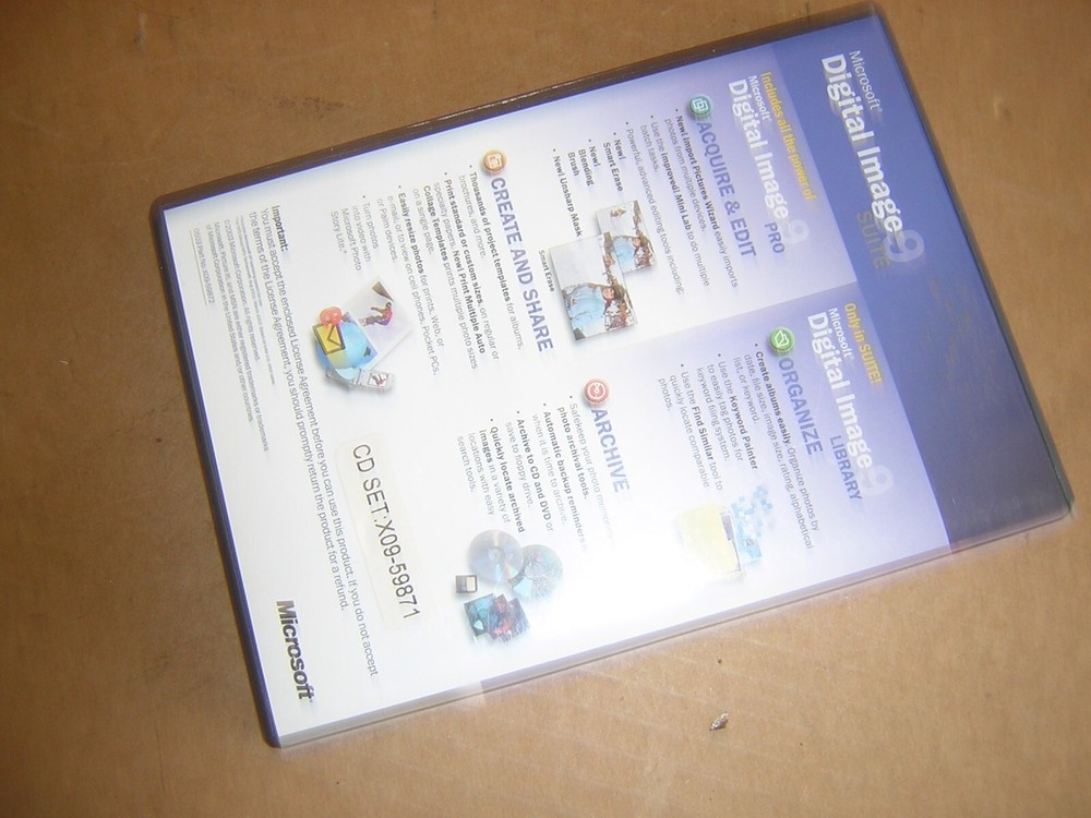 2003 Microsoft Digital Image Suite 9 2-Disc Photo Editing Software DISCS ONLY