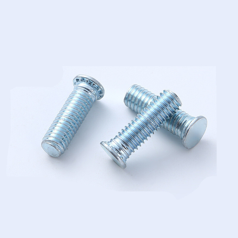 Galvanized Steel Flat Head Pressure Riveting Self Clinching Threaded Studs Bolts