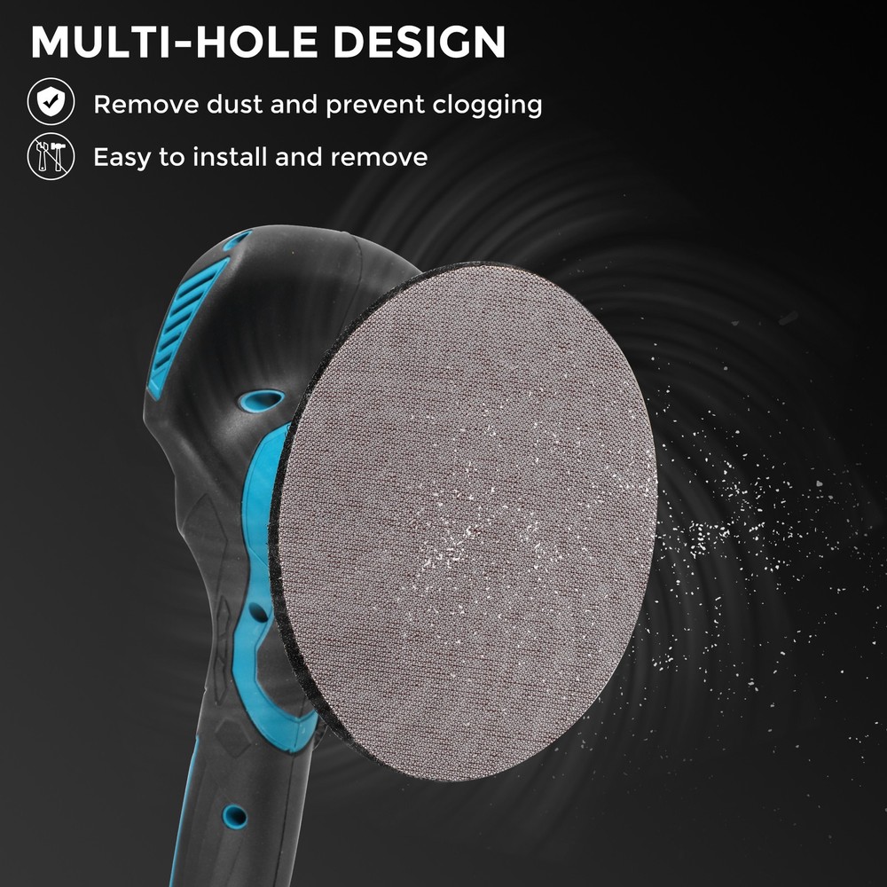 5 Pcs 6 Inch 180 Grit Hook and Loop Grid Sanding Discs