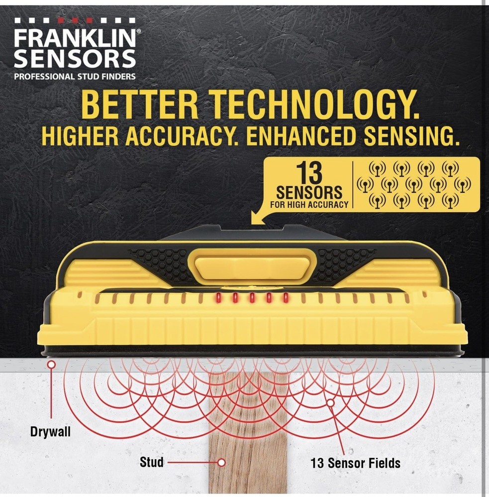 Accurate 13-Sensor Stud Finder for Wood & Metal - ProSensor M210 Compact Tool