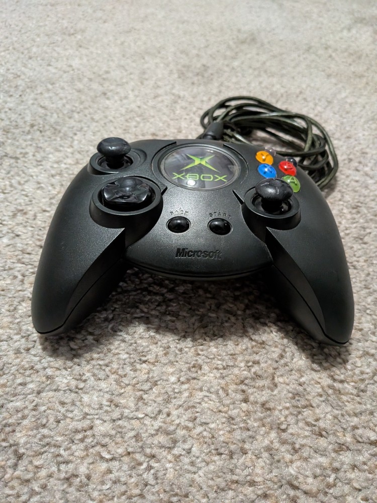 Tested EXCELLENT OEM Microsoft Original Xbox DUKE Controller & Breakaway Cable