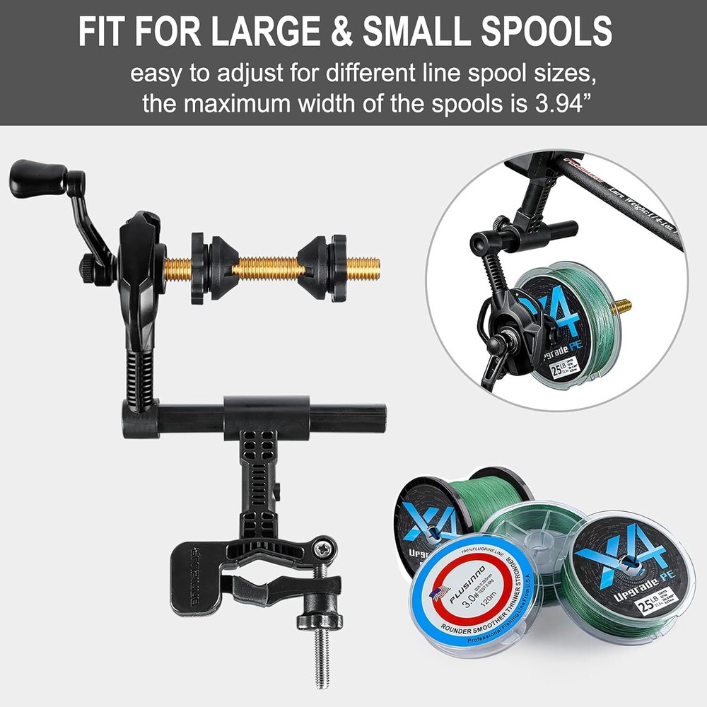 Fishing Line Spooler with Unwinding Function, Versatile Spooling Station Both