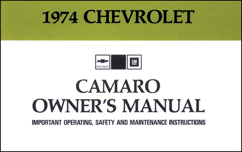 1974 Camaro Owner's Manual
