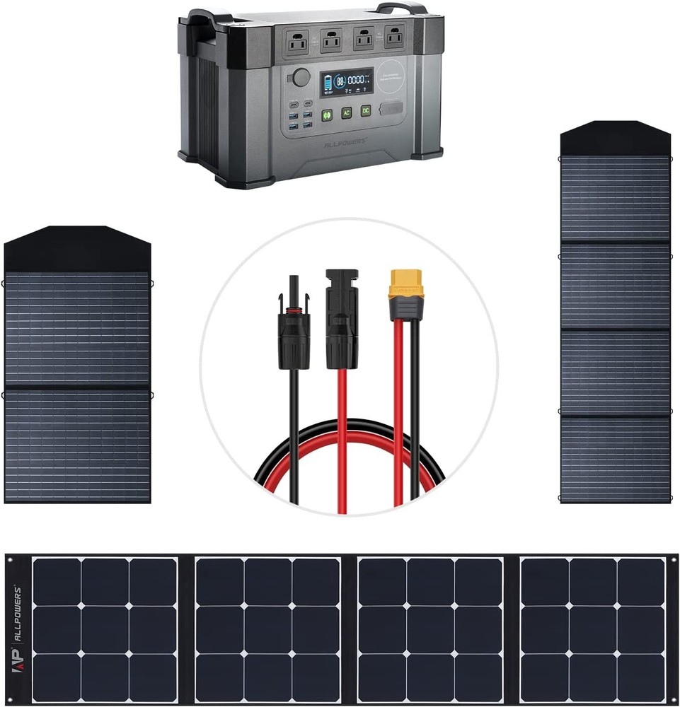 ALLPOWERS Solar Cable to XT60 Solar Panel to Power Station Charging Cable 1.5m