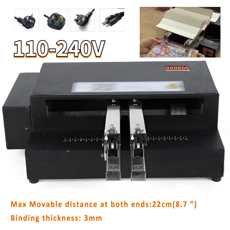 Electric Automatic Binder Double Head Stapler Multi-head Card Binding Machine