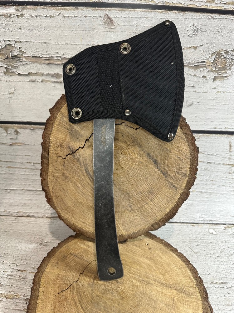 Master USA Stonewashed One Hand Throwing Axe 11" w/ Nylon Sheath