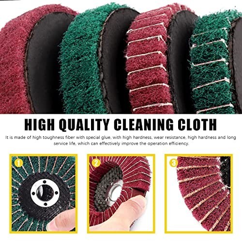 17 Pcs Polishing Buffer Wheels Set - Wool & Nylon Discs + 3 Compounds for Angle
