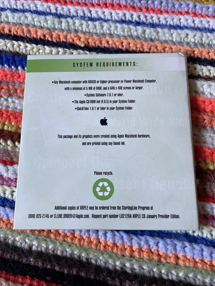 Apple ARPLE Supplement January 1997 Reference Performance & Learning CD-ROM