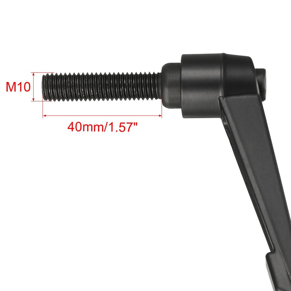 4pcs M10 x 40mm Thread Push Button Ratchet Level Adjustable Handle Male Stud