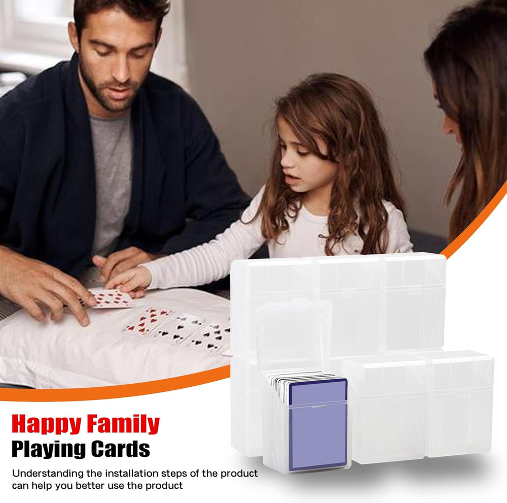 9 Pack Card Deck Boxes for 200+ Standard Size Card Storage Box, Clear Commander