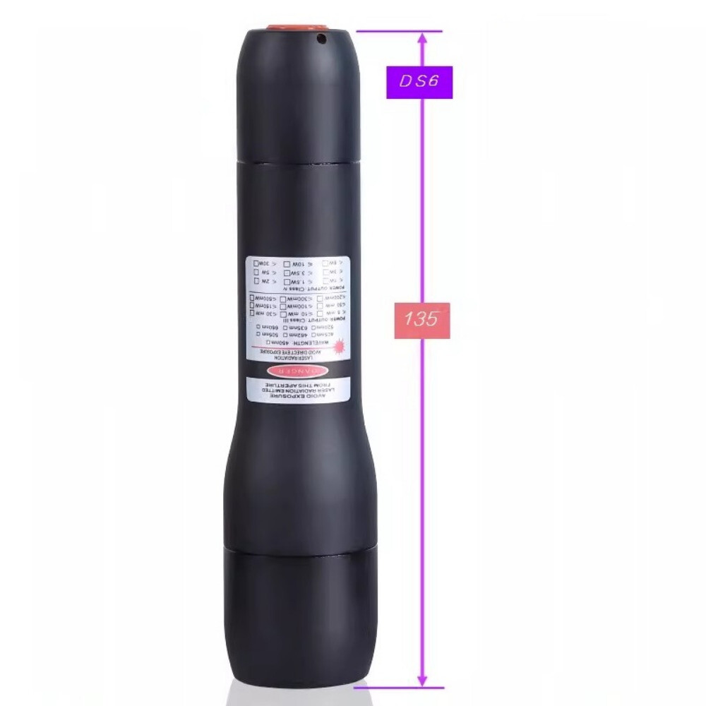 Waterproof Focusable Dot Green Laser Pointer 520nm Visible Beam Flashlight Torch