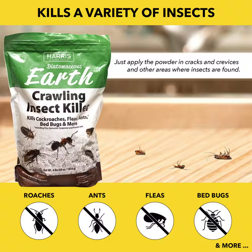 64 Oz Diatomaceous Earth Crawling Insect Killer Organic Powder (2-Pack)