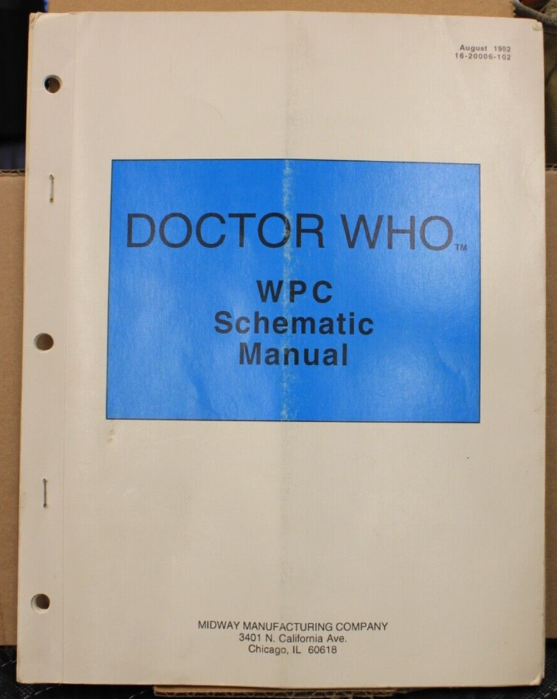 Dr. Who Pinball WPC Schematic Manual - Bally