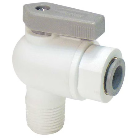 Parker Lfpp4vme4 1/4" Mnpt X Push Polypropylene Ball Valve Angle