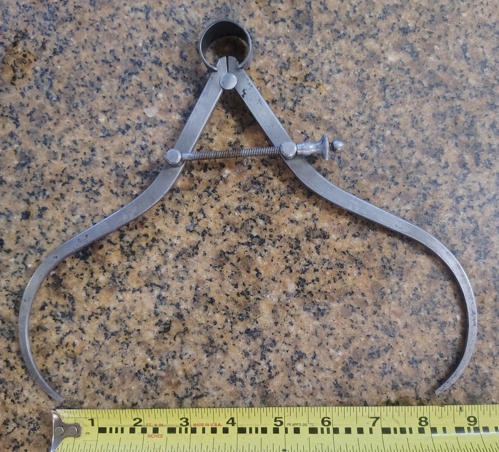 🗽 VINTAGE STARRETT TOOL 6" OD CALIPER