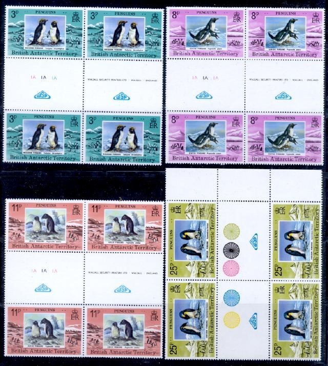 BRITISH ANTARCTIC TERR #72-75 PENGUIN GUTTER