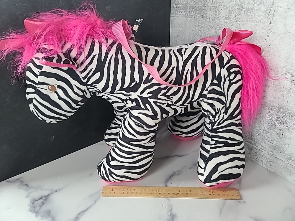 Kids Pink Haired Zebra Overnight Bag
