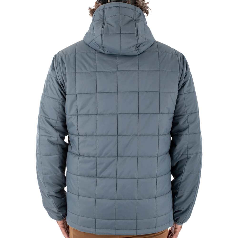 Size Medium Jetty Puffer Hooded Jacket - Storm Grey / Blue