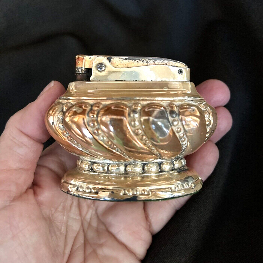 Vintage Ronson Crown Silver Plated Table Lighter - NOT WORKING