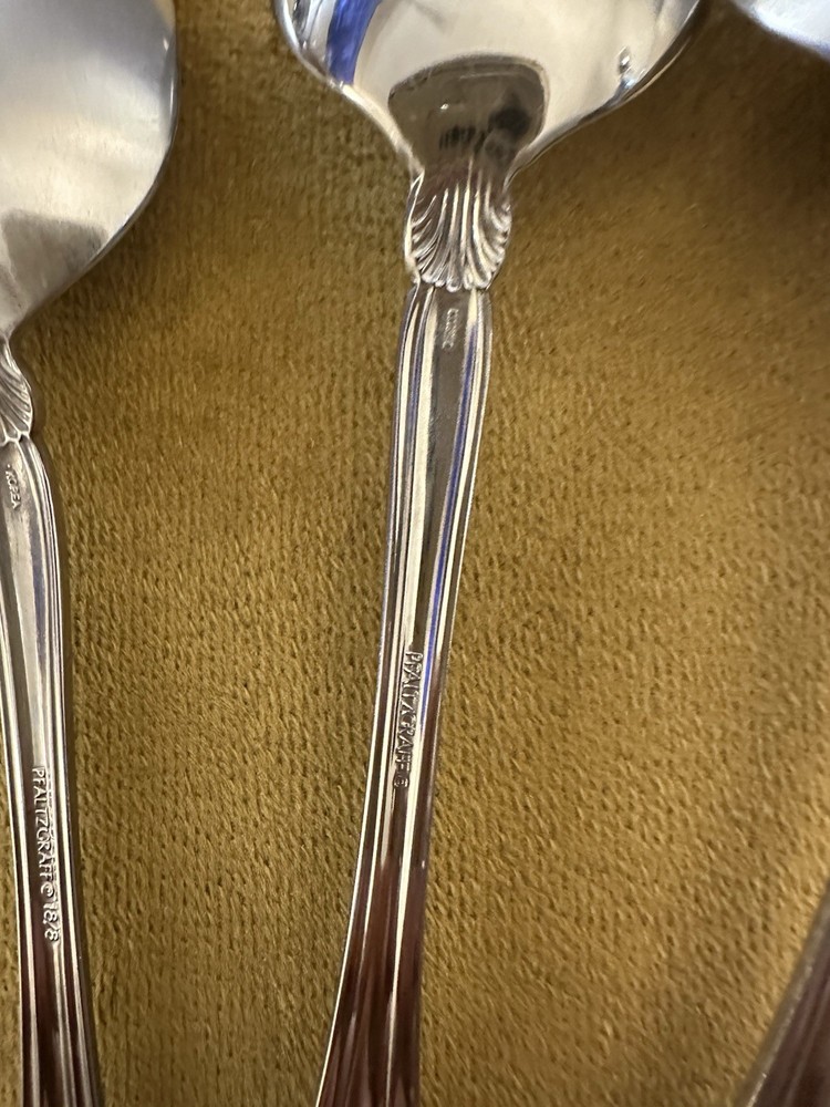 Pfaltzgraff Artesia Stainless Serving 3 Pieces Spoons Ladle Flatware