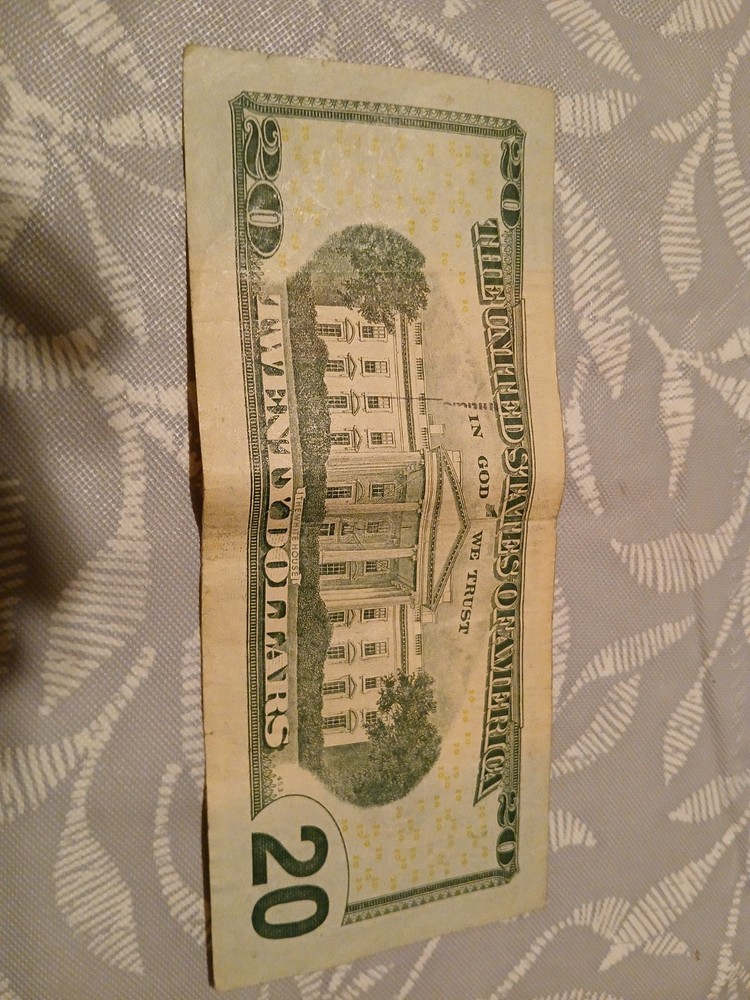 $20.00 NOTE ERROR Misprint On Back