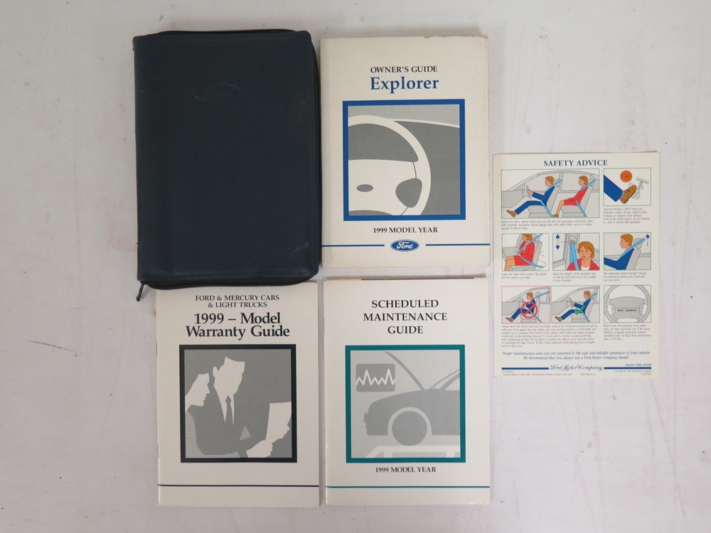 1999 Ford Explorer Owners Manual User Instruction Guide Book